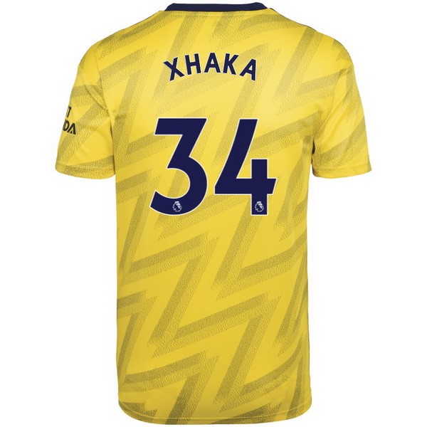 Camiseta Arsenal NO.34 Xhaka Replica Segunda Ropa 2019/20 Amarillo